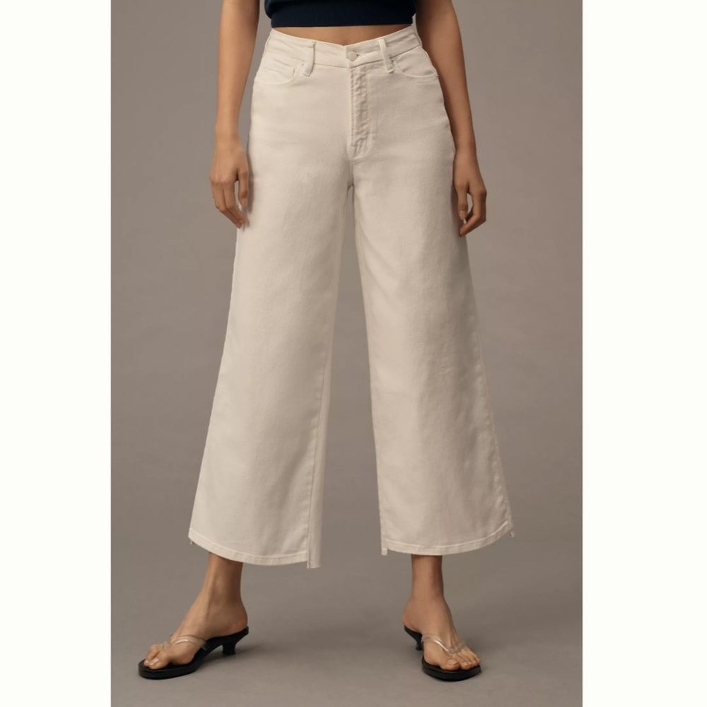 Good American Good Waist High-Rise Crop Palazzo Jeans - Picture 2 of 4